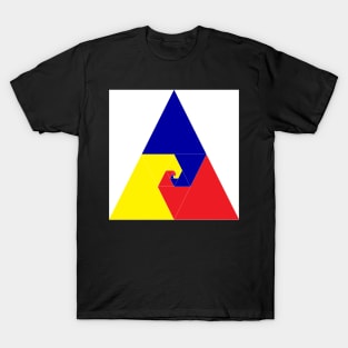 geometry primary colored triangles T-Shirt